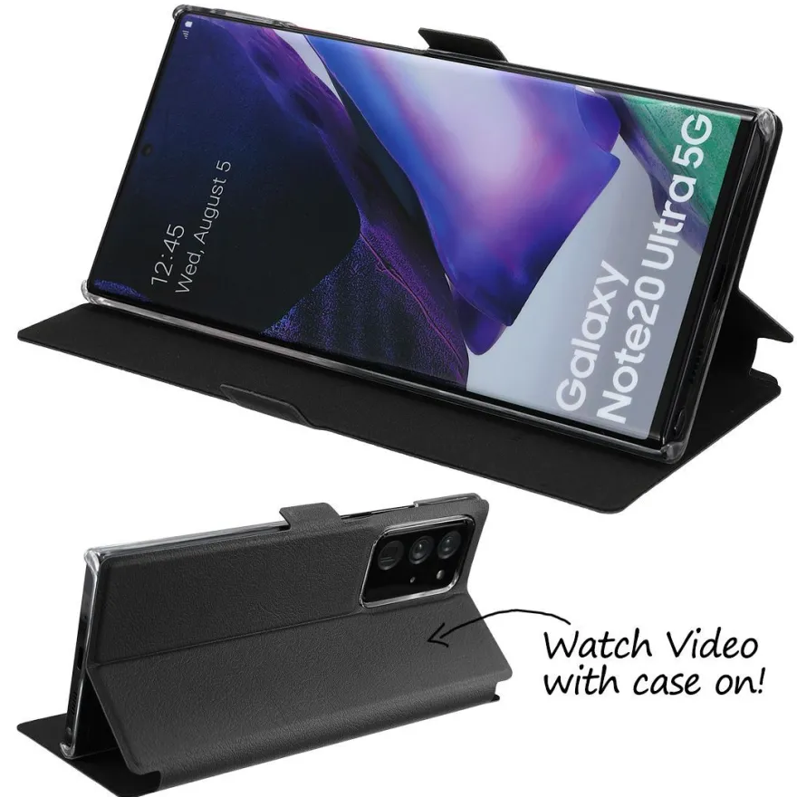doupi Flip Case Samsung Note 20 Ultra Magnet Cover Aufstellbar Ständer Schutz Hülle