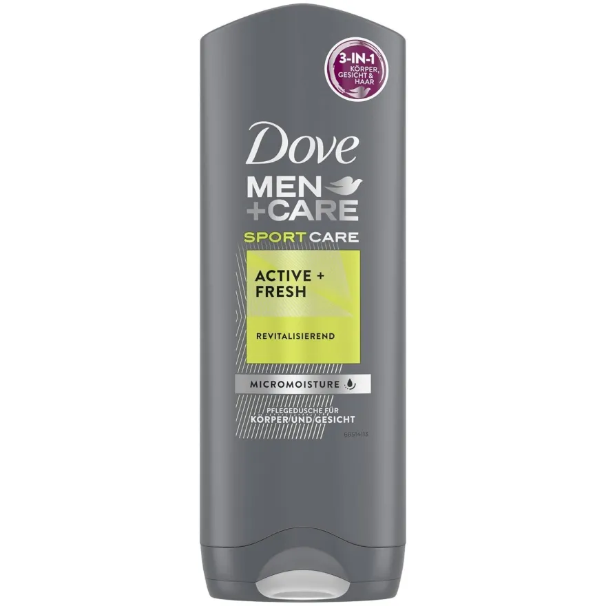 Dove Men + Care Sport Care Active + Fresh 3in1 Duschgel 3 x 250 ml