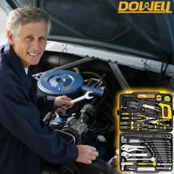 DOWELL 85-teiliges Werkzeugset für Kfz-Mechaniker - Komplettset für Auto
