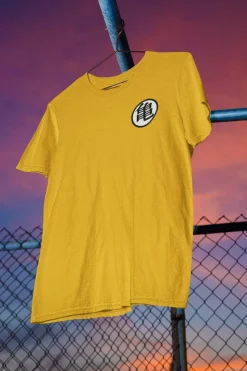 Dragon Ball Son Goku Kaio Kame Symbol Distressed Kampfanzug orange T-Shirt
