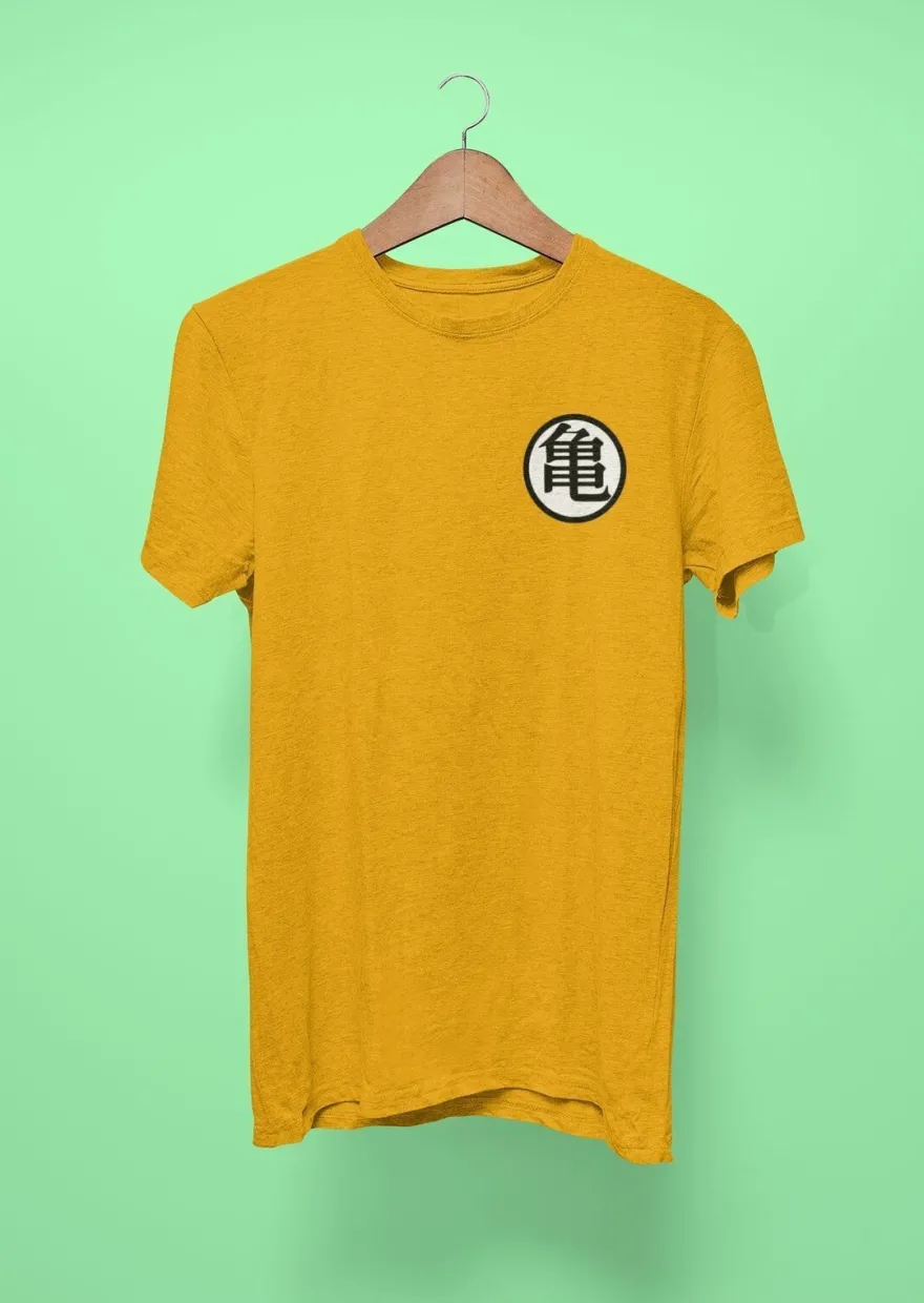 Dragon Ball Son Goku Kaio Kame Symbol Distressed Kampfanzug orange T-Shirt