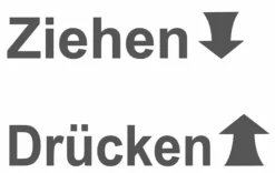 Drücken ZIEHEN Aufkleber 10,15, 20, 25 cm Türschild Schild Aufkleber 182