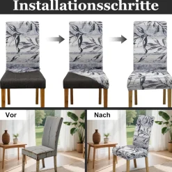 Dreahotextil Stuhlbezüge (4/6 Stück) - Weich, Geschmeidig, Leuchtende Farben