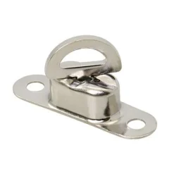 Drehverschluss Verdecke Persenning 8mm hoch für Ovalöse 17x11mm Messing vernickelt