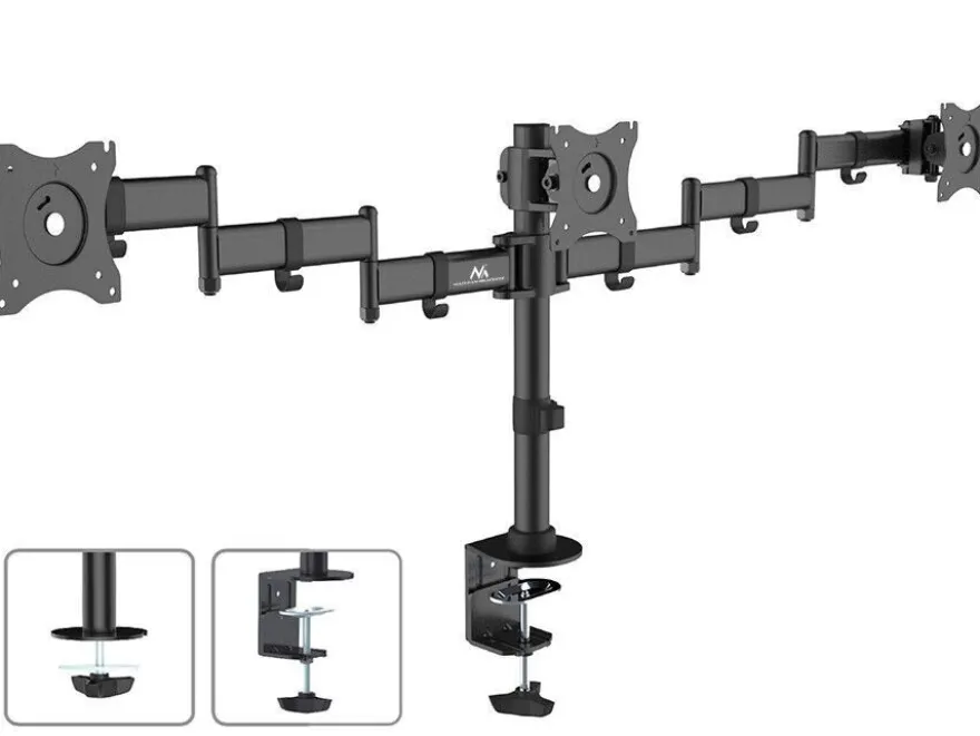Dreifach Monitor Halterung Tischhalterung 360° für Homeoffice 13-27 Zoll 8kg