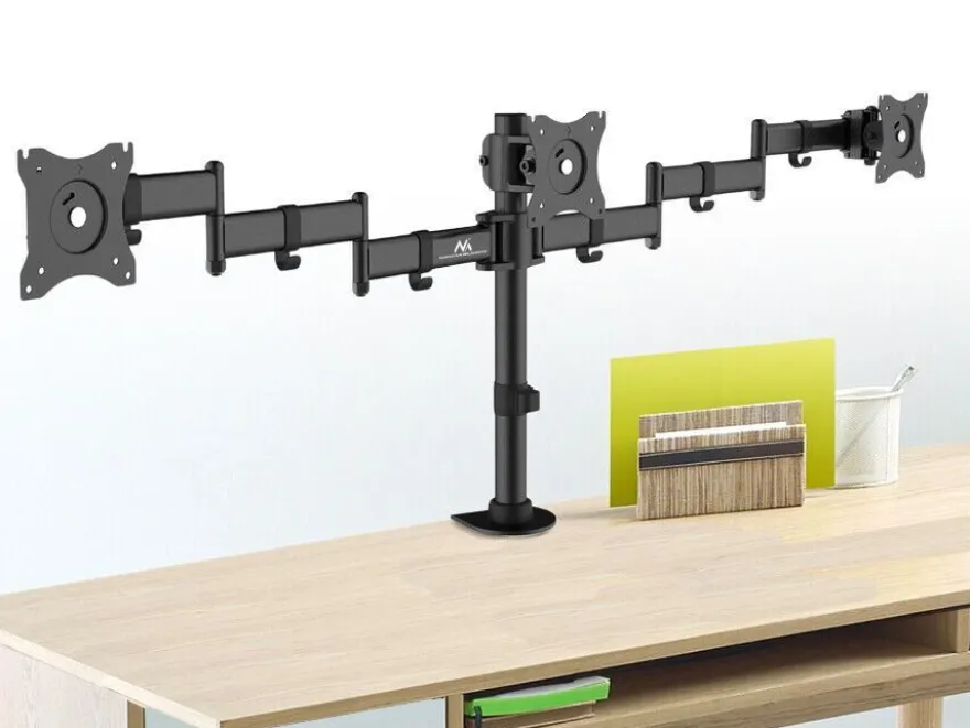 Dreifach Monitor Halterung Tischhalterung 360° für Homeoffice 13-27 Zoll 8kg