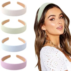 Dreshow 4er Pack Verknotete Haarreifen Damen Mädchen, Breite Boho Stirnbänder