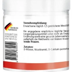 D-Ribose 300 mg Pulver Vitamin B3 + B5 -MHD 11/2026 - fairvital