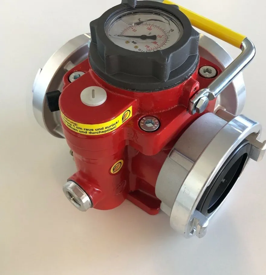 Druckbegrenzungsventil Storz B DIN 14380 bis 16 bar Feuerwehr Manometer
