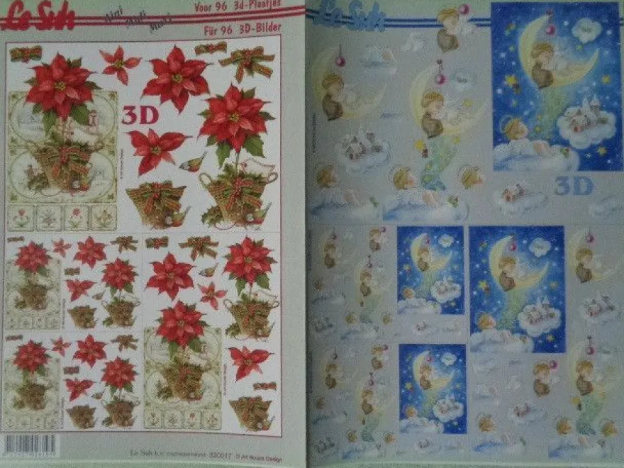 3D SchneideBogen Heft Le Suh : Weihnachten Weihnachtsstern & Dekoration....