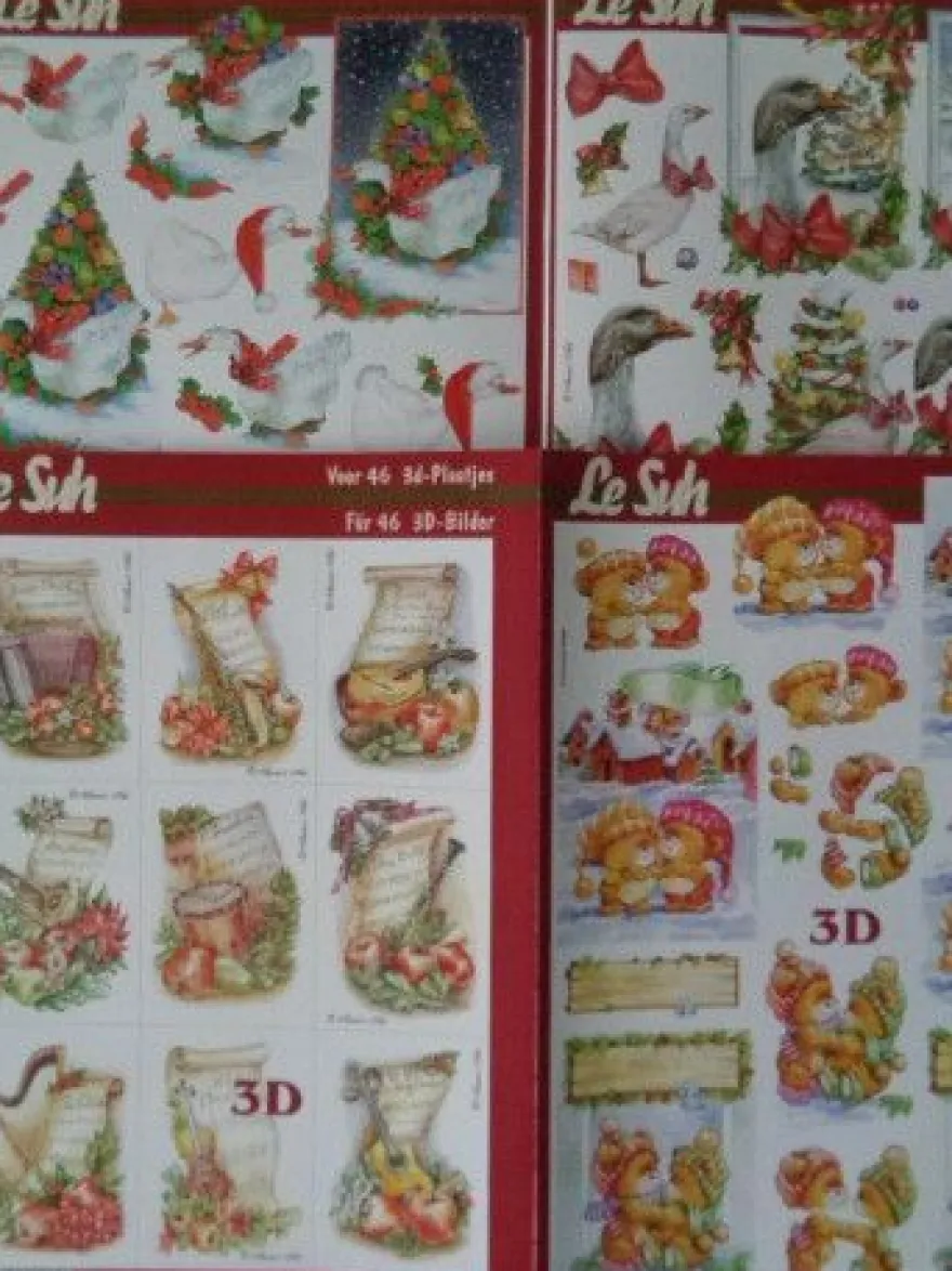 3D SchneideBogen Heft Le Suh : Weihnachten Weihnachtsstern & Dekoration....