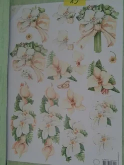 3D Schneidebogen Motivpapier Toppers Liebe Hochzeit Hände Tauben Rosen Veilchen