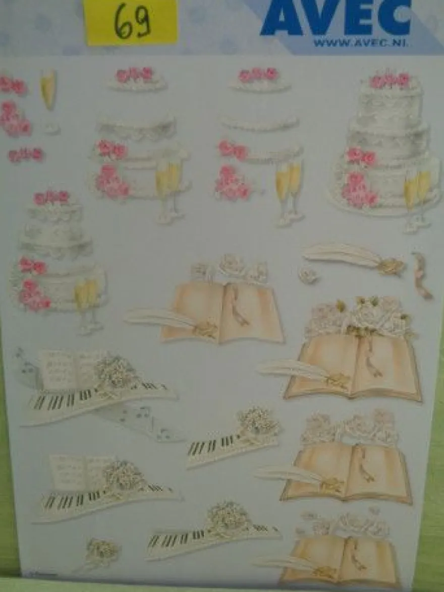 3D Schneidebogen Motivpapier Toppers Liebe Hochzeit Hände Tauben Rosen Veilchen