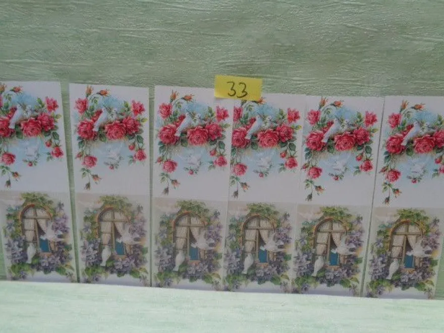 3D Schneidebogen Motivpapier Toppers Liebe Hochzeit Hände Tauben Rosen Veilchen