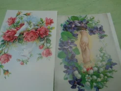 3D Schneidebogen Motivpapier Toppers Liebe Hochzeit Hände Tauben Rosen Veilchen