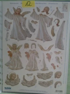 3D Stanzbogen Reddy Engel Rauschgoldengel Vintage Nostalgie Felicitas Kreutzer