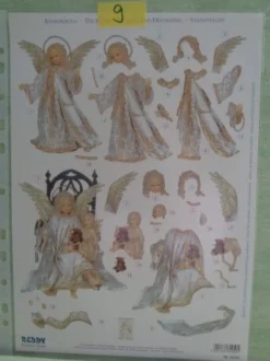 3D Stanzbogen Reddy Engel Rauschgoldengel Vintage Nostalgie Felicitas Kreutzer