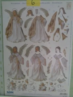 3D Stanzbogen Reddy Engel Rauschgoldengel Vintage Nostalgie Felicitas Kreutzer