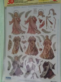 3D Stanzbogen Reddy Engel Rauschgoldengel Vintage Nostalgie Felicitas Kreutzer