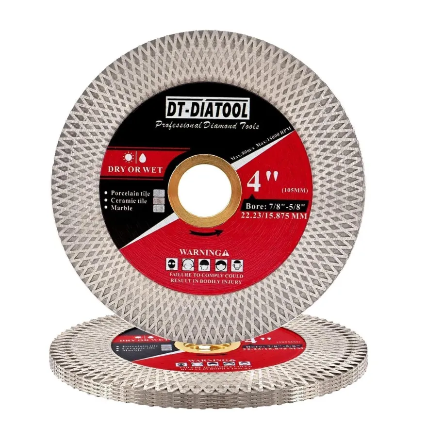 DT-DIATOOL Diamant-Trennscheibe 105mm, 5er-Set für Fliesen, Keramik, Marmor