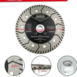 DT-DIATOOL Diamant Trennscheibe 5er Set 125mm M14 für harte Materialien