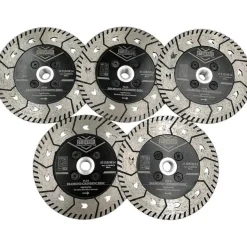 DT-DIATOOL Diamant Trennscheibe 5er Set 125mm M14 für harte Materialien