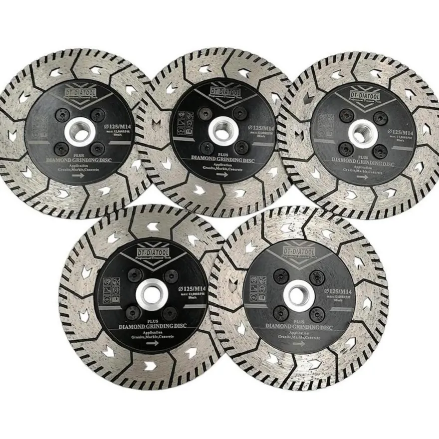 DT-DIATOOL Diamant Trennscheibe 5er Set 125mm M14 für harte Materialien