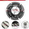 DT-DIATOOL Diamant Trennscheibe 115 mm M14 Turbo Sägeblatt mit Schutzzähnen für