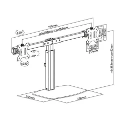 Dual Monitorhalterung Universelle Monitorhalter Zwei Monitore LCD LED 17-27