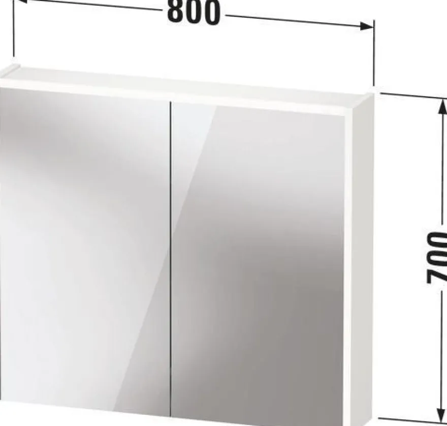 Duravit D-Code 2.0 SPS m. LED Bel., Türen 2, Steckd.1, 800x700x148, eiß M