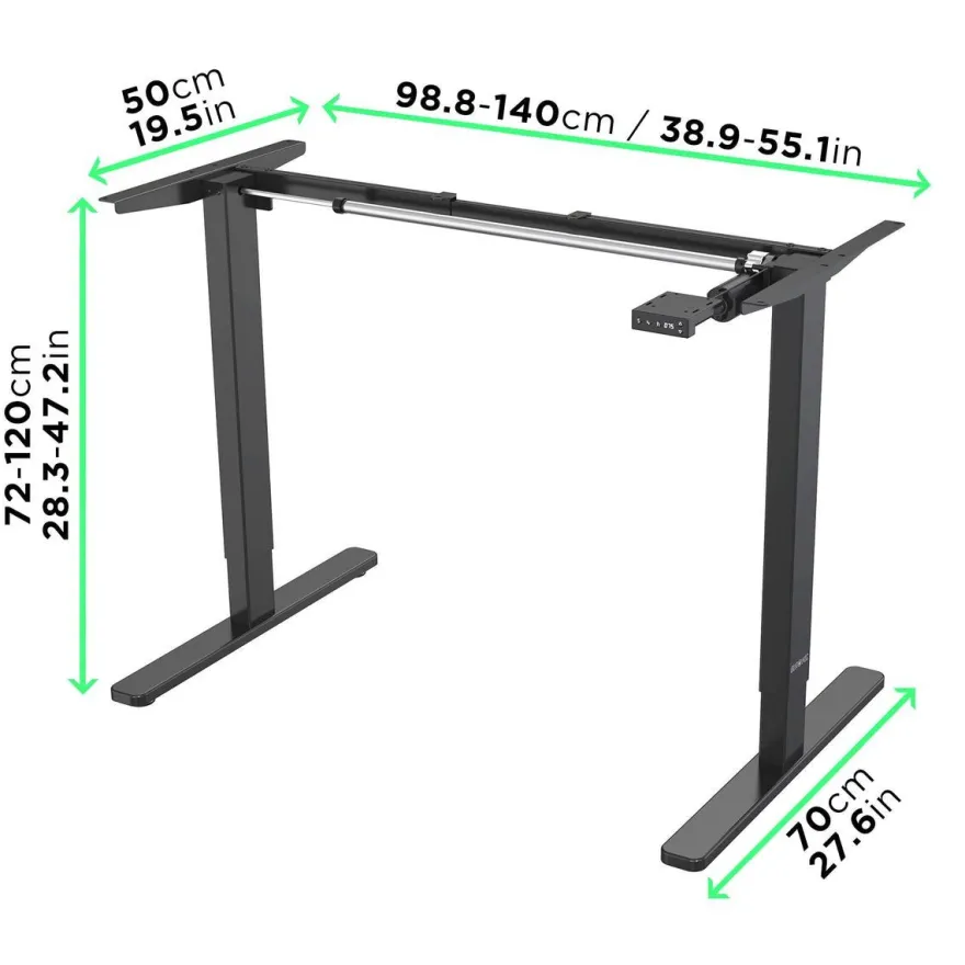 Duronic TM04F Höhenverstellbarer Schreibtisch 71x56cm Sitz-Steh-Tisch