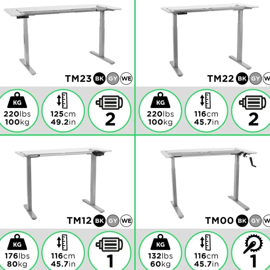 Duronic TM04F Höhenverstellbarer Schreibtisch 71x56cm Sitz-Steh-Tisch