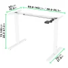 Duronic TM12 GY Tischgestell Höhenverstellbar bis 120 cm für Computertisch