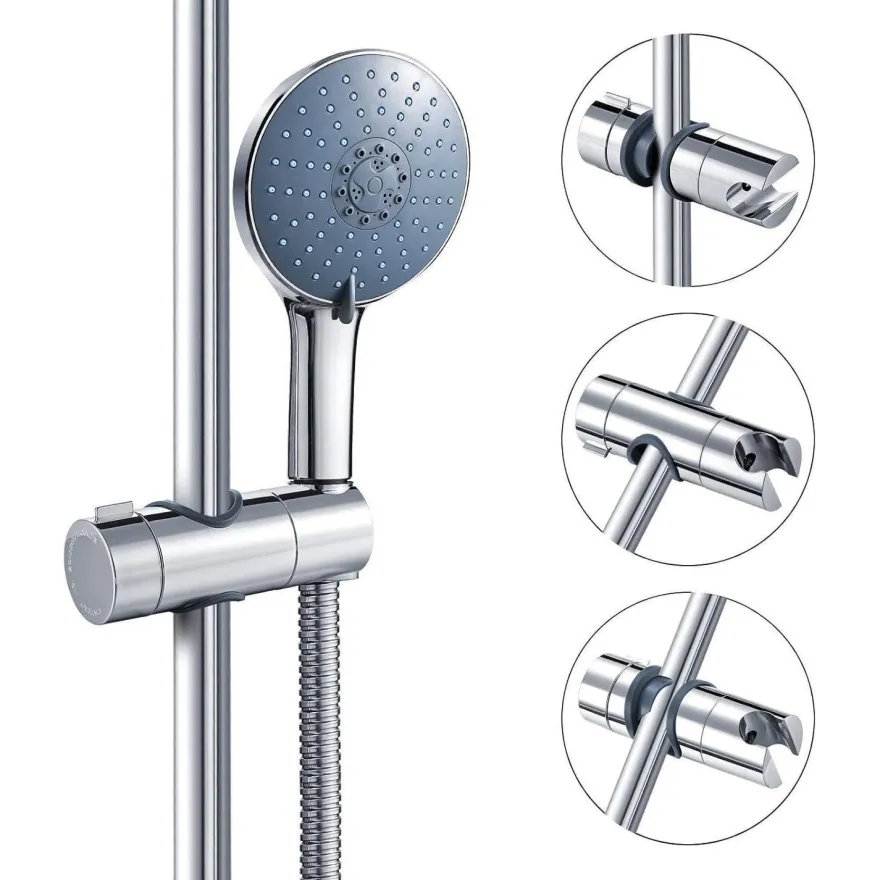 Duschhalterung Handbrause Halterung ABS 16-19 mm Verstellbar Brausehalter