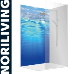 Duschrückwand Duschrückwände Ecklösung Alu Wandverkleidung Unterwasser Tiefe CD1