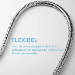 Duschschlauch 3m Edelstahl Hochdruck Brauseschlauch Knickschutz Chrom