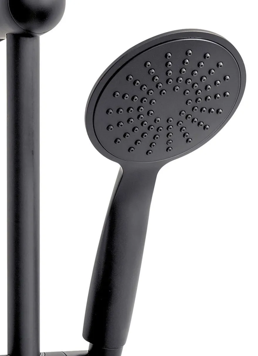 Duschset Überkopfbrause Duschsäule Duschkopf Regendusche Schwarz