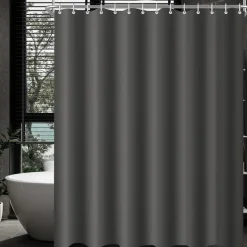Duschvorhang Dunkelgrau 200x240cm Antischimmel Textil Wasserabweisend