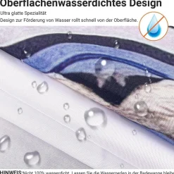 Duschvorhang Katzenschwimme 220x200cm Antischimmel wasserabweisend Polyester