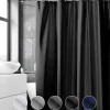 Duschvorhang 240x200cm Schwarz Anti-schimmel Wasserdicht PVC Antibakteriell