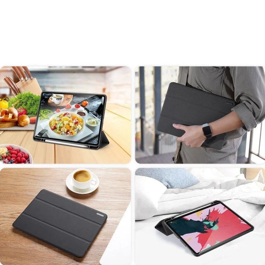 DUX DUCIS Buch Tasche Hartschale mit Smart Sleep Standfunktion kompatibel mit