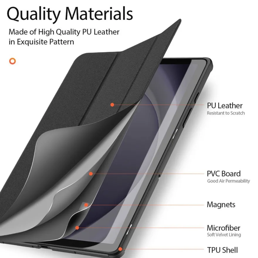 Dux Ducis Domo Hartschale mit Smart Sleep kompatibel mit XIAOMI Redmi Pad 2 9,7 Zoll