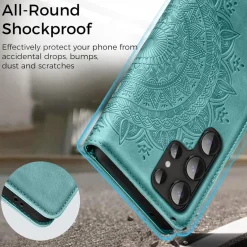 EASDNB Handyhülle für Samsung Galaxy S25 Ultra, Premium Flip Wallet Lederoptik