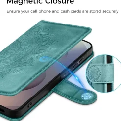 EASDNB Handyhülle für Samsung Galaxy S25 Ultra, Premium Flip Wallet Lederoptik