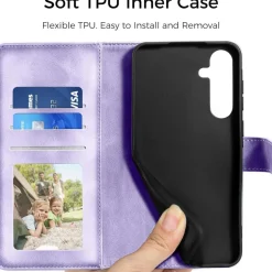 EASDNB Hülle für Samsung Galaxy A54 5G, Flip Wallet Case in Lederoptik