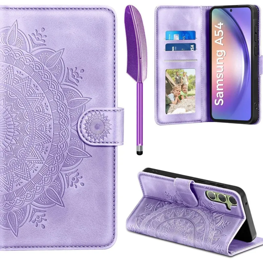 EASDNB Hülle für Samsung Galaxy A54 5G, Flip Wallet Case in Lederoptik