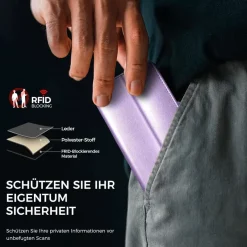 EASDNB iPhone 13 Klapphülle 6 Kartenfächer RFID Blocker