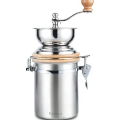 Easyworkz Manuelle Kaffeemühle Edelstahl Einstellbar Espresso Silber