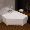 ECOLAM Badewanne 140x140 Irma Acrylwanne Eckwanne Wanne Schürze Siphon Viega GRATIS