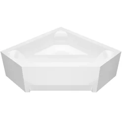 ECOLAM Badewanne 140x140 Irma Acrylwanne Eckwanne Wanne Schürze Siphon Viega GRATIS
